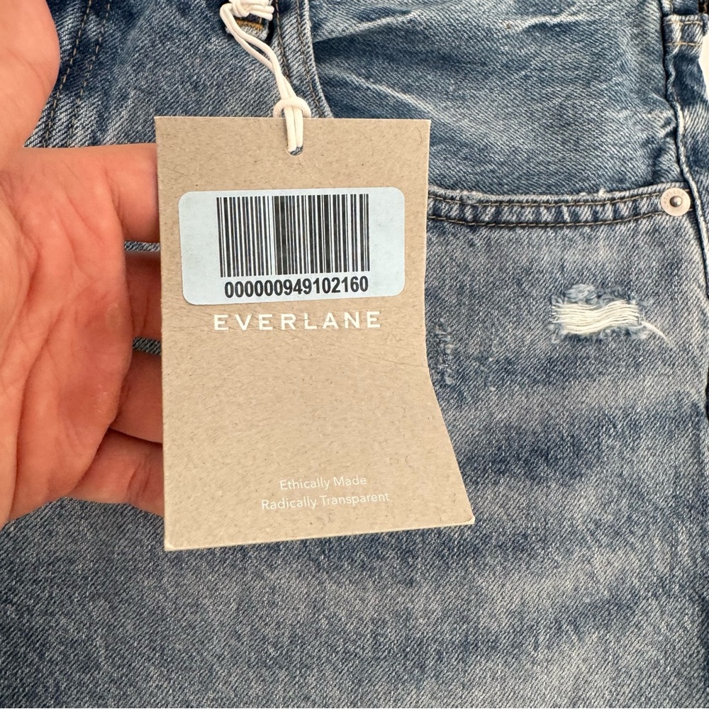 NWT EVERLANE the denim shorts organic cotton size 30 distressed womans shorts - Picture 8 of 11